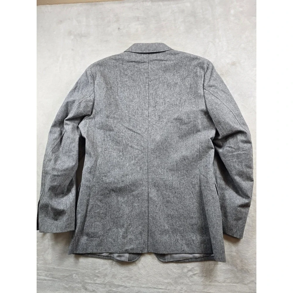 Banana Republic Blazer Mens 40R Grey 100% Cotton Italian Fabric Tailored Fit